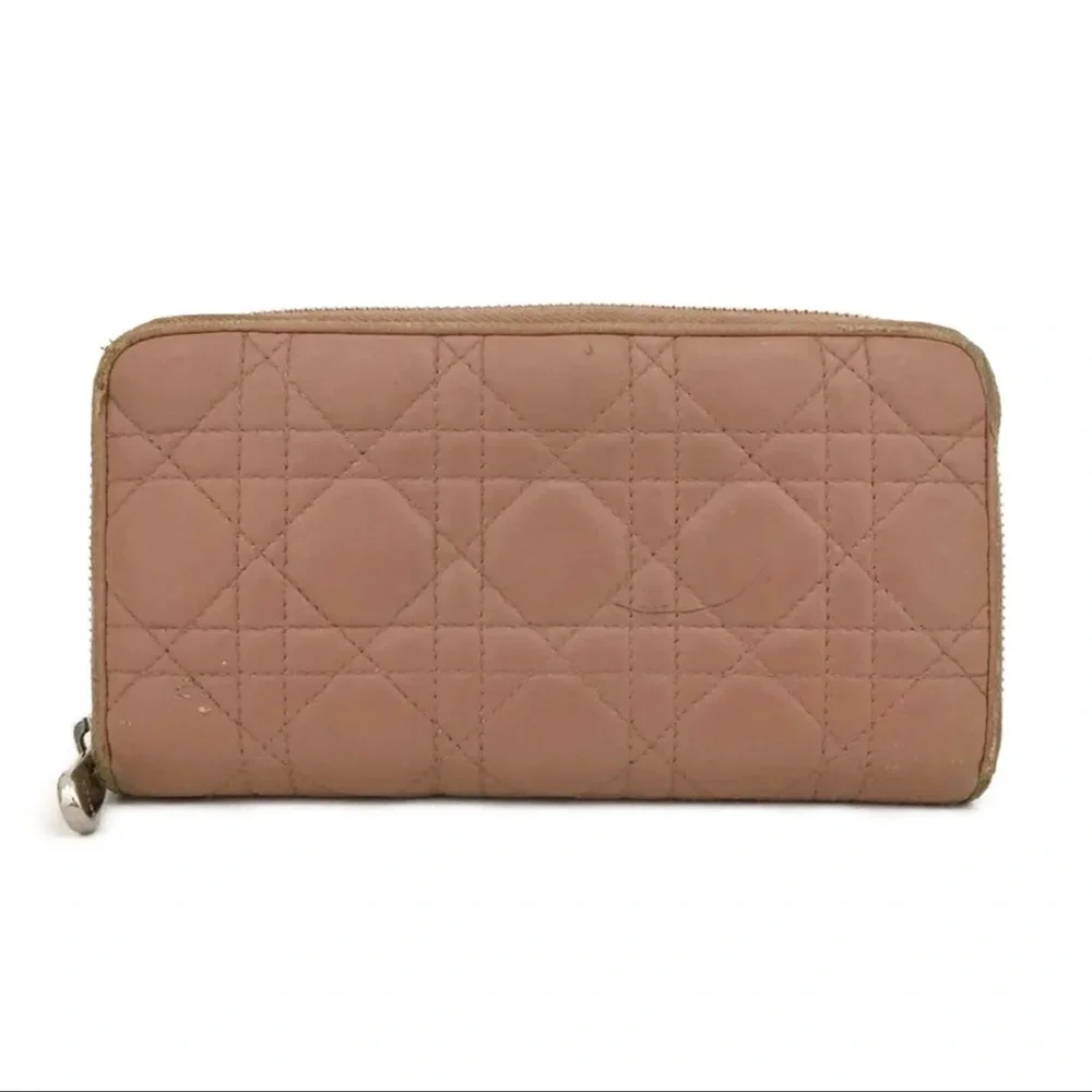 Christian Dior Cannage Leather Bifold Long Wallet /4U0595